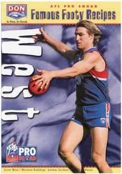 1999 Don Smallgoods AFL Pro Squad Famous Footy Recipes Series 2 #16 Scott West Front